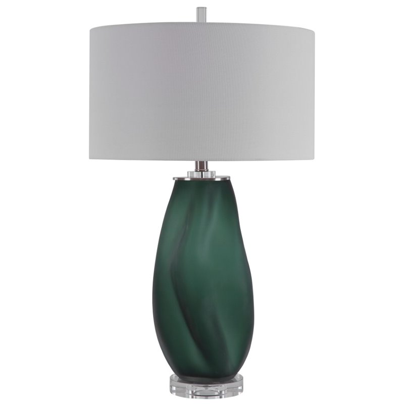 Uttermost Esmeralda Glass Table Lamp In, Emerald Green Table Lamp