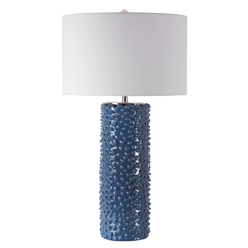 Uttermost Ciji Blue Table Lamp In Deep, Indigo Blue Table Lamp