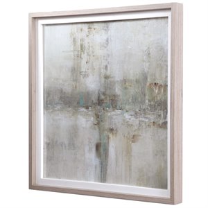 Uttermost Essence Modern MDF Wood and Paper Abstract Framed Print in Gray