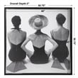 Uttermost Ladies Swimwear 1959 Pine Wood and Glass Fashion Print in Black