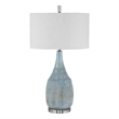 Uttermost Rialta Coastal Steel and Ceramic Table Lamp in Aqua and Teal