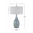 Uttermost Rialta Coastal Steel and Ceramic Table Lamp in Aqua and Teal