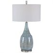 Uttermost Rialta Coastal Steel and Ceramic Table Lamp in Aqua and Teal