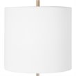 Uttermost Eloise Marble Steel and Fabric Table Lamp in White/Gray
