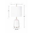Uttermost Eloise Marble Steel and Fabric Table Lamp in White/Gray