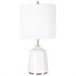 Uttermost Eloise Marble Steel and Fabric Table Lamp in White/Gray
