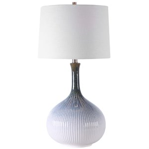 uttermost eichler mid-century table lamp in cream