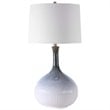 Uttermost Eichler Mid-Century Ceramic and Fabric Table Lamp in Cream/Blue