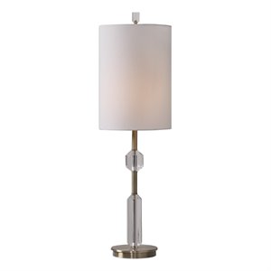 uttermost margo cut crystal buffet lamp in white
