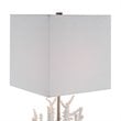 Uttermost Corallo Crystal Resin Iron and Fabric Table Lamp in White Coral