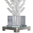 Uttermost Corallo Crystal Resin Iron and Fabric Table Lamp in White Coral