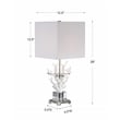 Uttermost Corallo Crystal Resin Iron and Fabric Table Lamp in White Coral