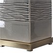 Uttermost Covey Fabric Glaze Ceramic and Iron Buffet Lamp in Warm Gray