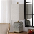 Uttermost Covey Fabric Glaze Ceramic and Iron Buffet Lamp in Warm Gray