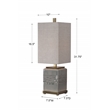 Uttermost Covey Fabric Glaze Ceramic and Iron Buffet Lamp in Warm Gray