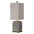 Uttermost Covey Fabric Glaze Ceramic and Iron Buffet Lamp in Warm Gray