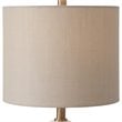 Uttermost Natania Steel Marble and Linen Buffet Lamp in Khaki/Brass