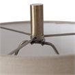 Uttermost Natania Steel Marble and Linen Buffet Lamp in Khaki/Brass