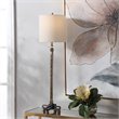 Uttermost Parnell Contemporary Steel and Fabric Buffet Lamp in Black/Brass