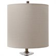 Uttermost Parnell Contemporary Steel and Fabric Buffet Lamp in Black/Brass