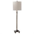 Uttermost Parnell Contemporary Steel and Fabric Buffet Lamp in Black/Brass