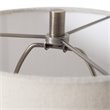 Uttermost Parnell Contemporary Steel and Fabric Buffet Lamp in Black/Brass