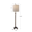 Uttermost Parnell Contemporary Steel and Fabric Buffet Lamp in Black/Brass