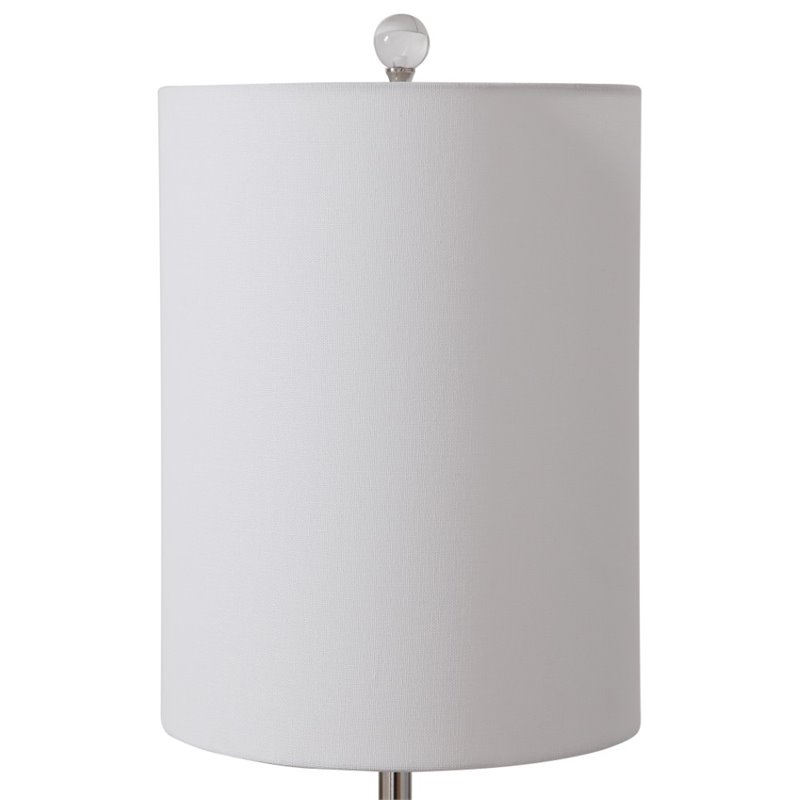 Uttermost Piers Contemporary Steel and Fabric Buffet Lamp in Mottled Blue