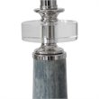 Uttermost Piers Contemporary Steel and Fabric Buffet Lamp in Mottled Blue