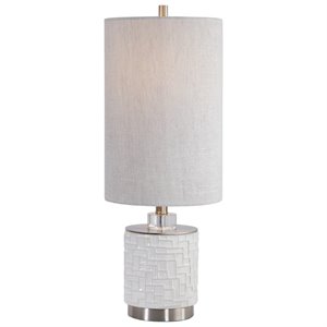 uttermost elyn accent lamp in glossy white