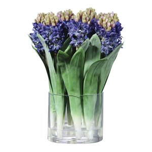 uttermost etta hyacinth bouquet in clear