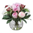 Uttermost Blaire Polyester and Iron Peony Bouquet in Lush Pink/Clear/Cream