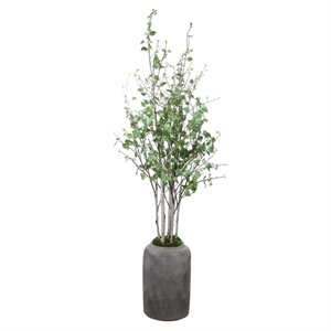 uttermost aldis potted river birch in aged stone
