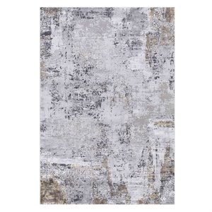 uttermost hampton gold rug in gray and ivory