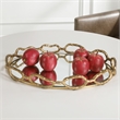 Uttermost Cable Transitional Cast Iron Chain Mirrored Tray in Silver