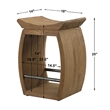 Uttermost Connor Modern Wood and Steel Counter Stool in Brown Finish