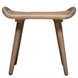 Uttermost Arne Oak Wood and Rattan Scandinavian Small Bench in Woodtone