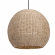 Uttermost 1-Light Metal Dome Shaped Pendant in Natural Woven Seagrass