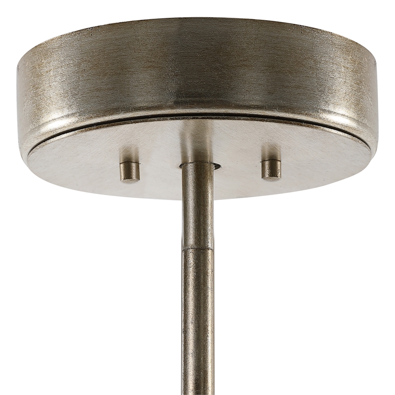 Uttermost Goccia 6-Light Steel and Glass Tear Drop Pendant in Silver