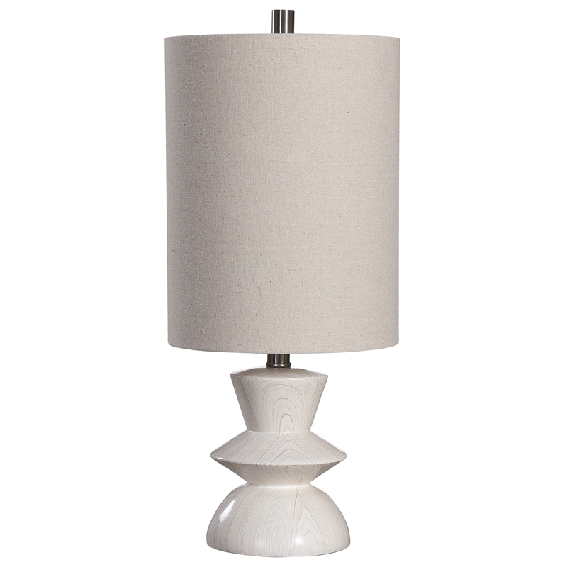 Uttermost Stevens Transitional Steel Metal Buffet Lamp in White