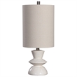 Uttermost Stevens Transitional Steel Metal Buffet Lamp in White