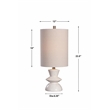 Uttermost Stevens Transitional Steel Metal Buffet Lamp in White