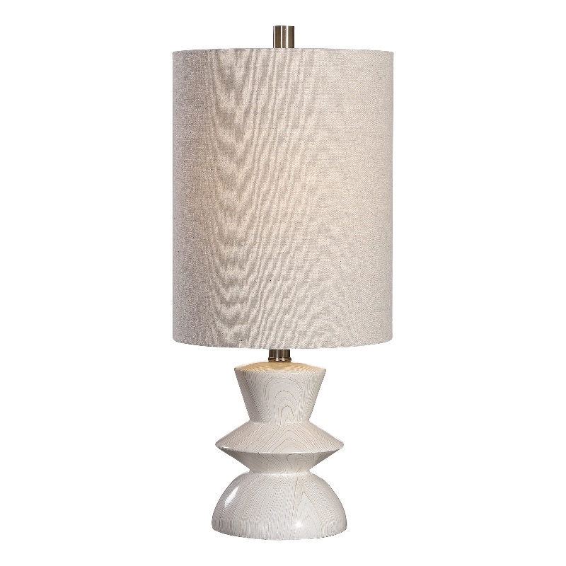 Uttermost Stevens Transitional Steel Metal Buffet Lamp in White