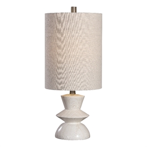 uttermost stevens transitional steel metal buffet lamp in white
