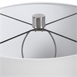 Uttermost Azariah Iron Ceramic and Fabric Crackle Table Lamp in White