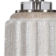 Uttermost Azariah Iron Ceramic and Fabric Crackle Table Lamp in White
