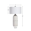 Uttermost Azariah Iron Ceramic and Fabric Crackle Table Lamp in White