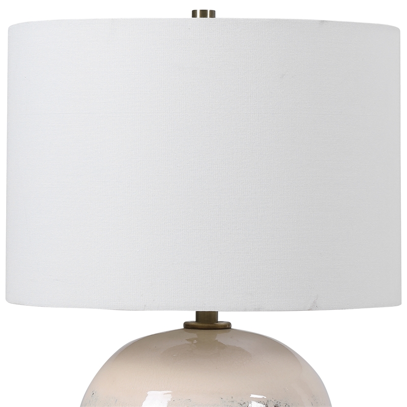 uttermost durango terracotta and iron accent lamp in brown/white