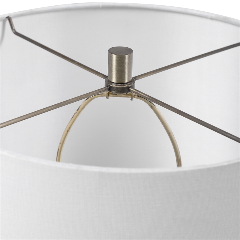uttermost durango terracotta and iron accent lamp in brown/white
