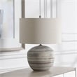 Uttermost Prospect Ceramic and Iron Striped Accent Lamp in Blue/Brown/White